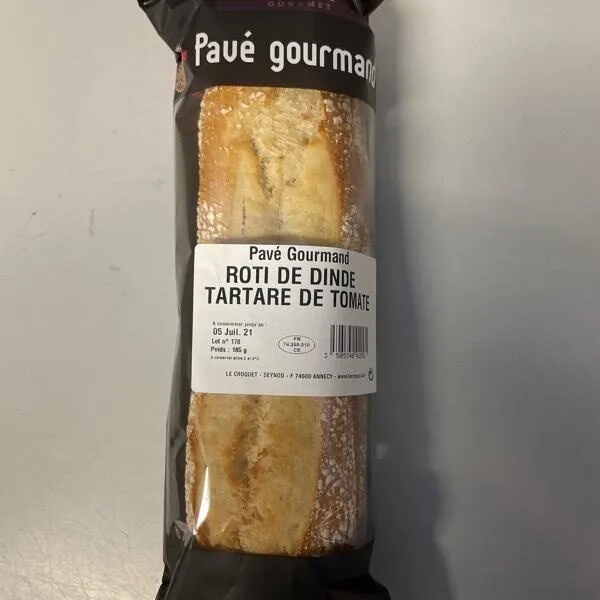 Pavé Gourmand Roti de dinde  et tartare de tomate