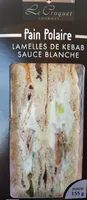 Lamelles de kebab sauce blanche