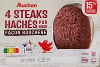 4 Steaks hachés Pur boeuf Façon Bouchère 15%