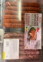 6 chipolata ms superieures aux herbes et 6 veritable mergez
