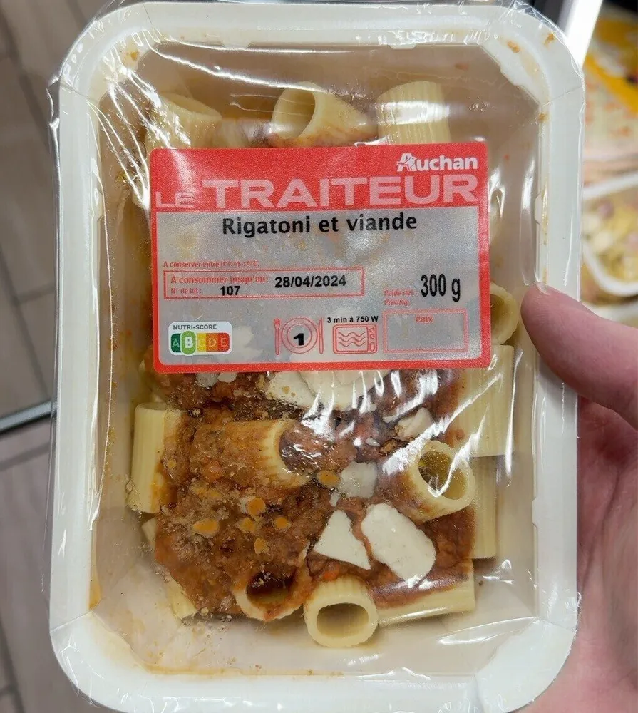 Rigatoni et viande