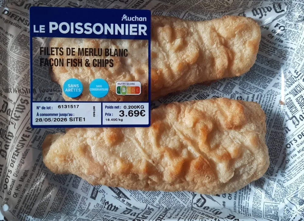Filets de merlu blanc façon fish & chips