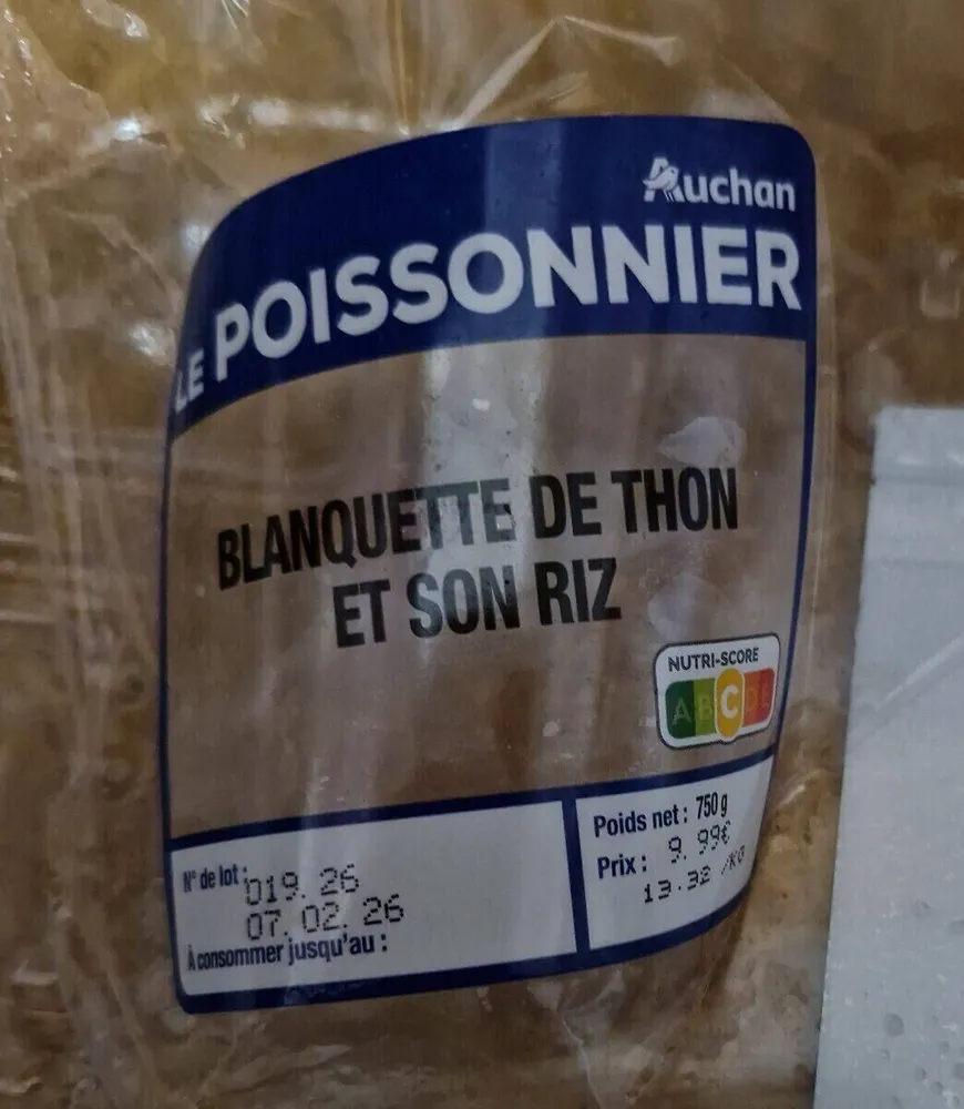 Blanquette de thon et son riz