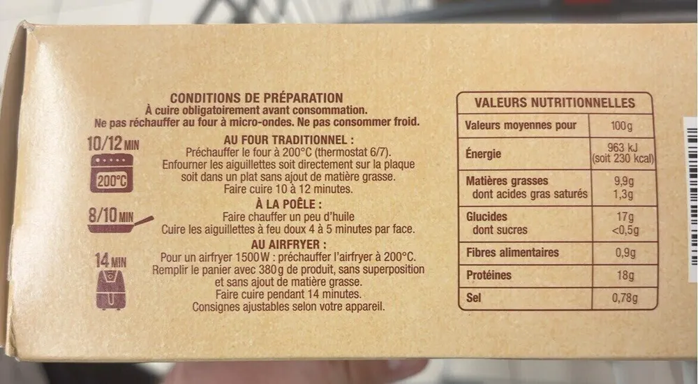 Aiguillettes de poulet panées crousty