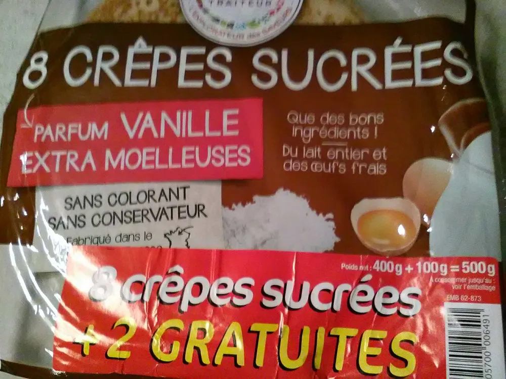 Crepes Sucrees X8 Daniel Dessaint +2 Gratuites