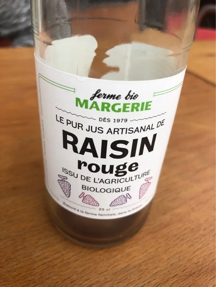 Pur jus artisanal de raisin rouge