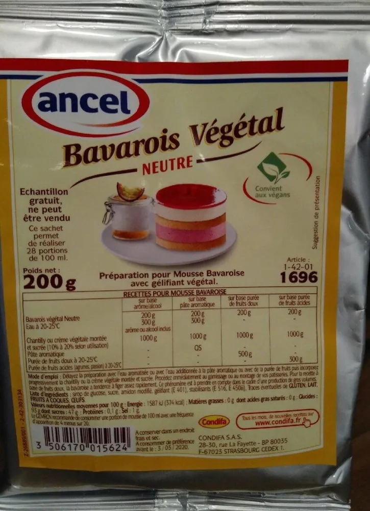 Bavarois Végétal