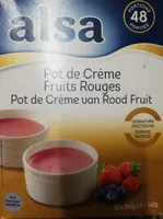 Pot de crème fruits rouges