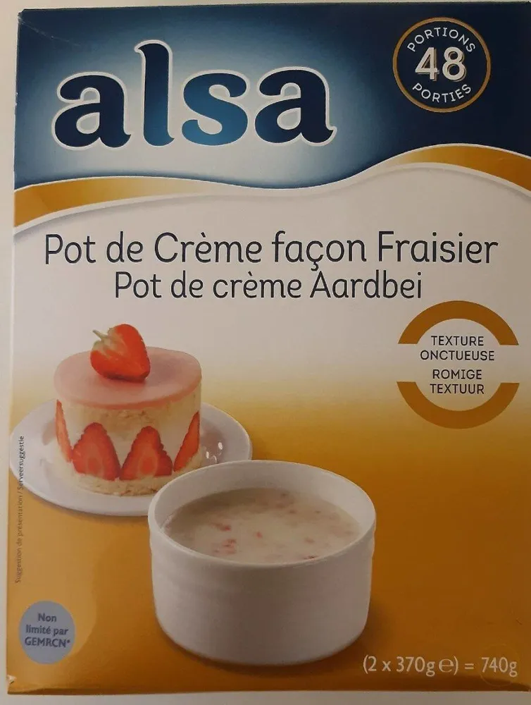 Pot de crème façon fraisier