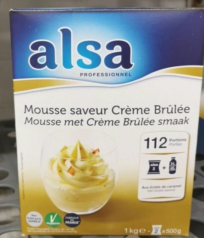 Mousse saveur crème brûlée