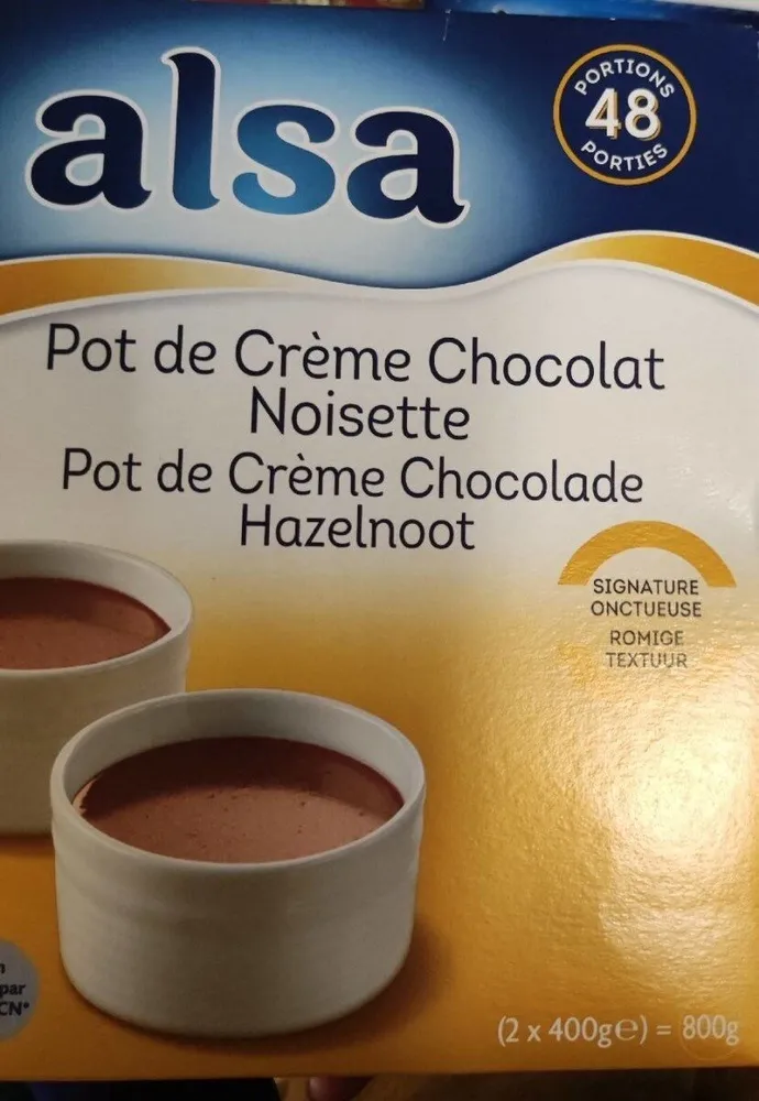 Pot de crème chocolat noisette