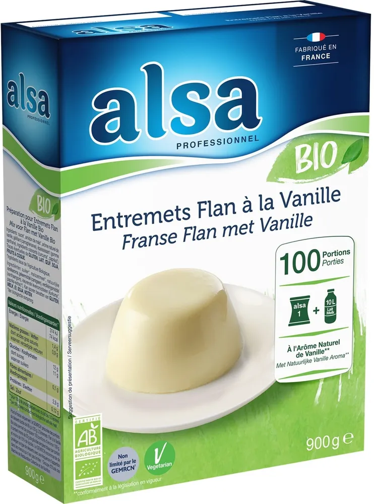 Entremets flan à la vanille Bio