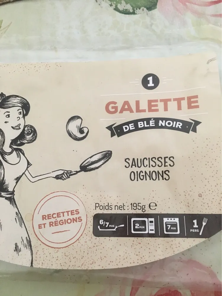 Galette de Blé Noir Saucisses Oignons