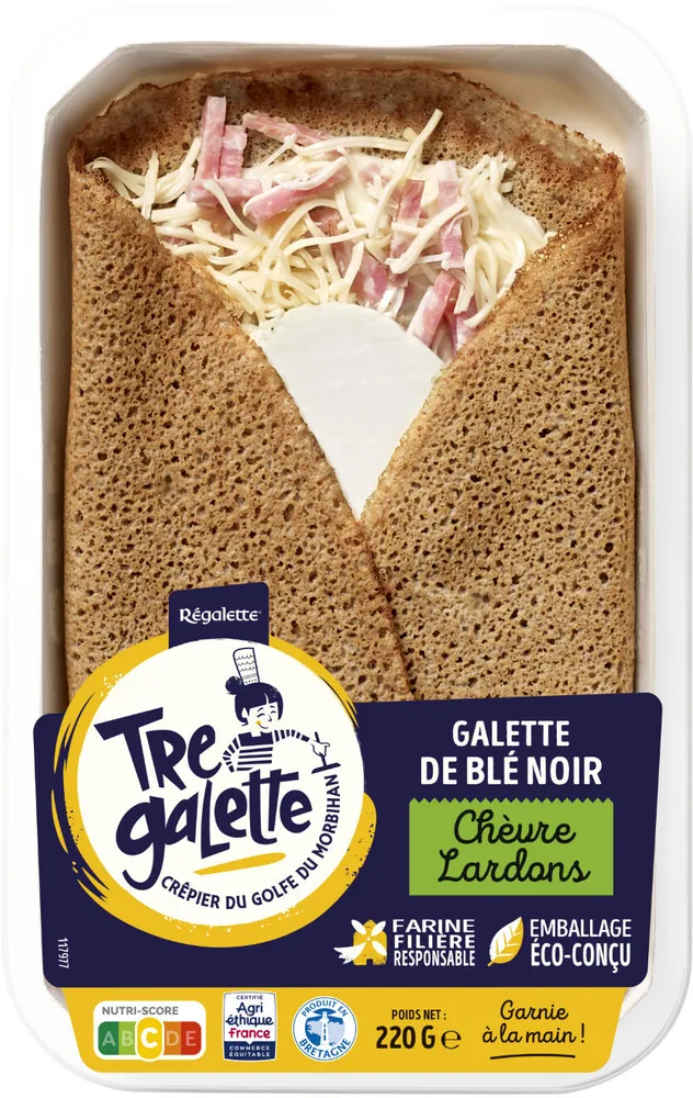 Galette chèvre lardons