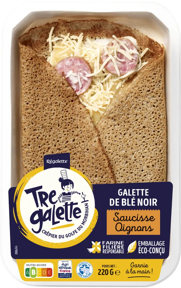 Galette saucisse oignons