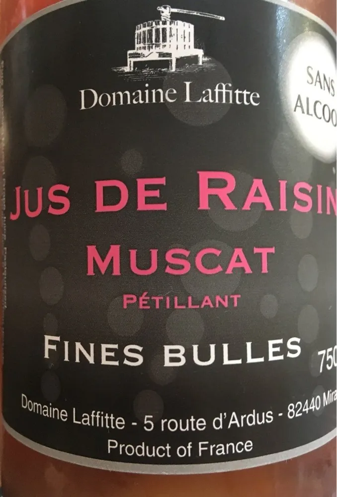 Jus de raisin muscat