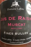 Jus de raisin muscat