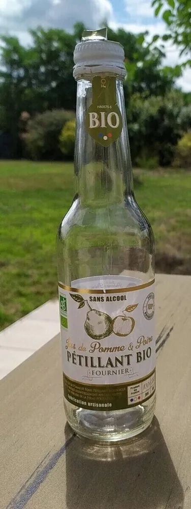 Jus pomme et poire pétillant bio