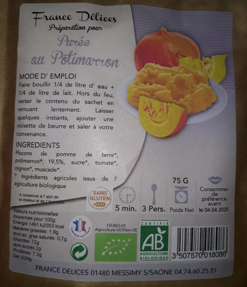 Purée de potimarron