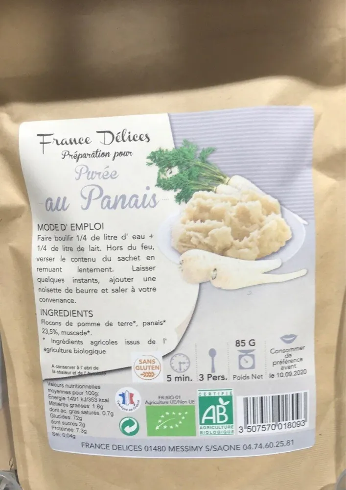 Puree Panais 85G Pour 1 Quart L Lait +1 Quart Eau