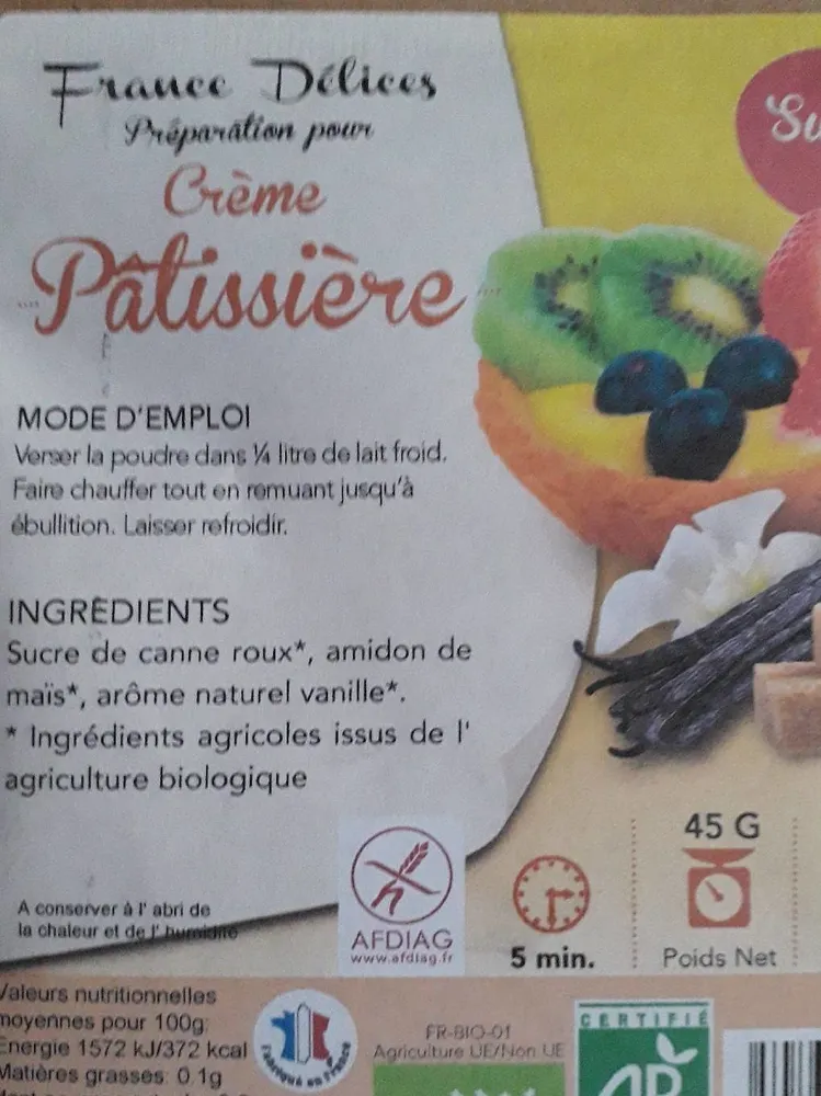 Preparation Pour Creme Patissiere