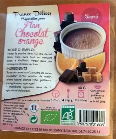 Flan Chocolat Orange