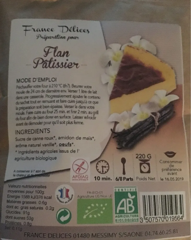 Préparation Pour Flan Pâtissier