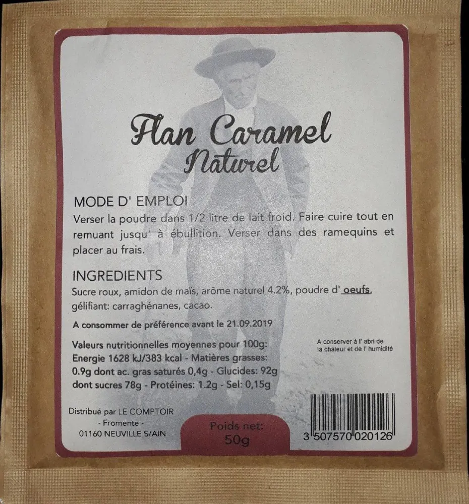 Flan caramel naturel