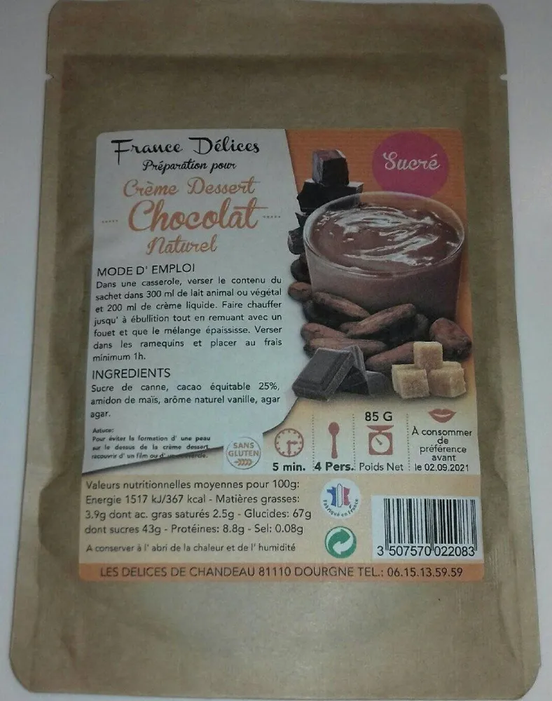 Crème Dessert Chocolat Naturel