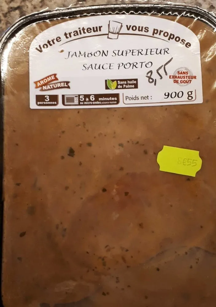Jambon supérieur sauce porto