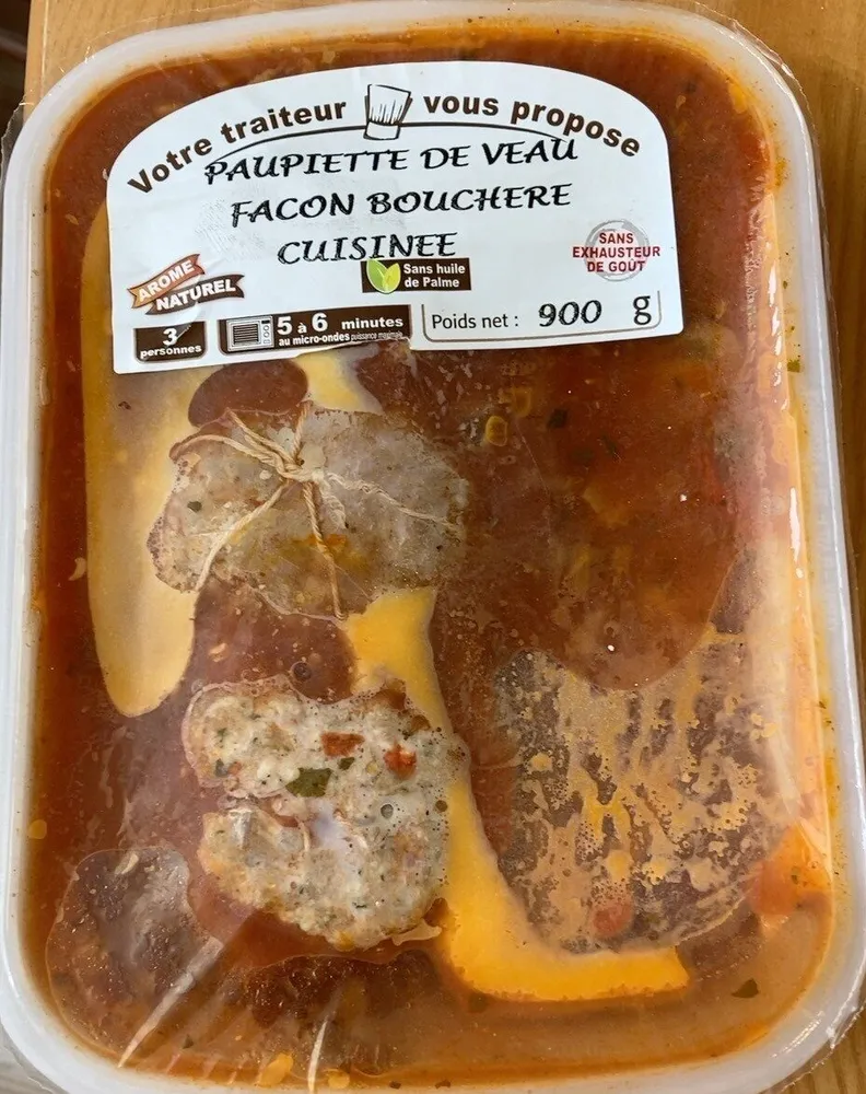 Paupiette de veau facon bouchere cuisinee