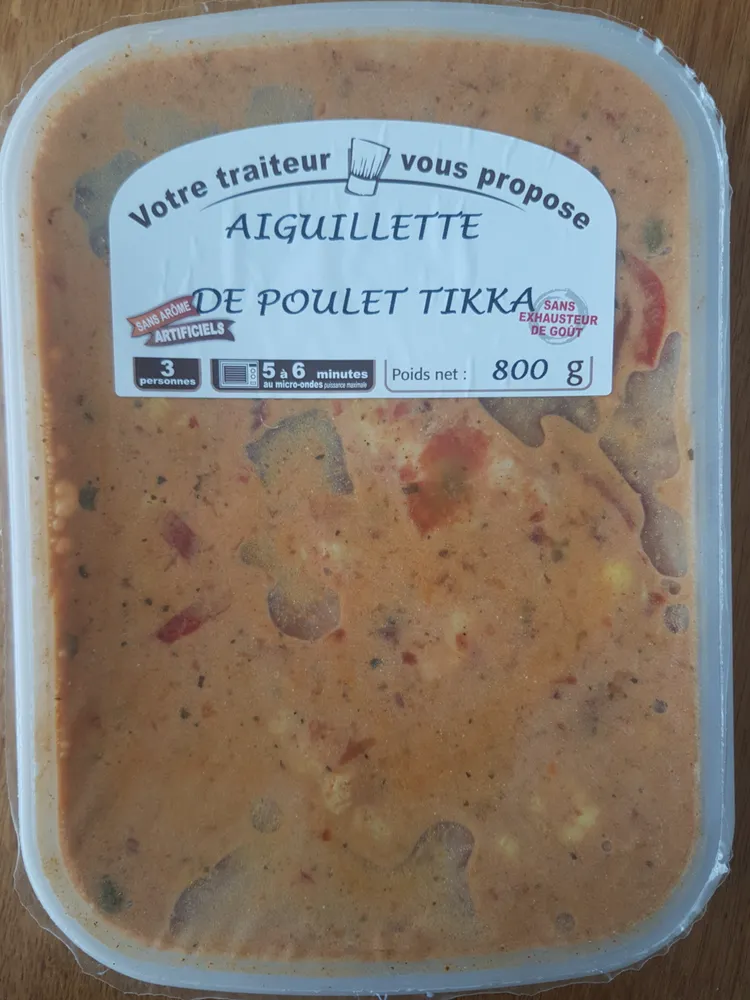 Aiguillette de poulet tikka