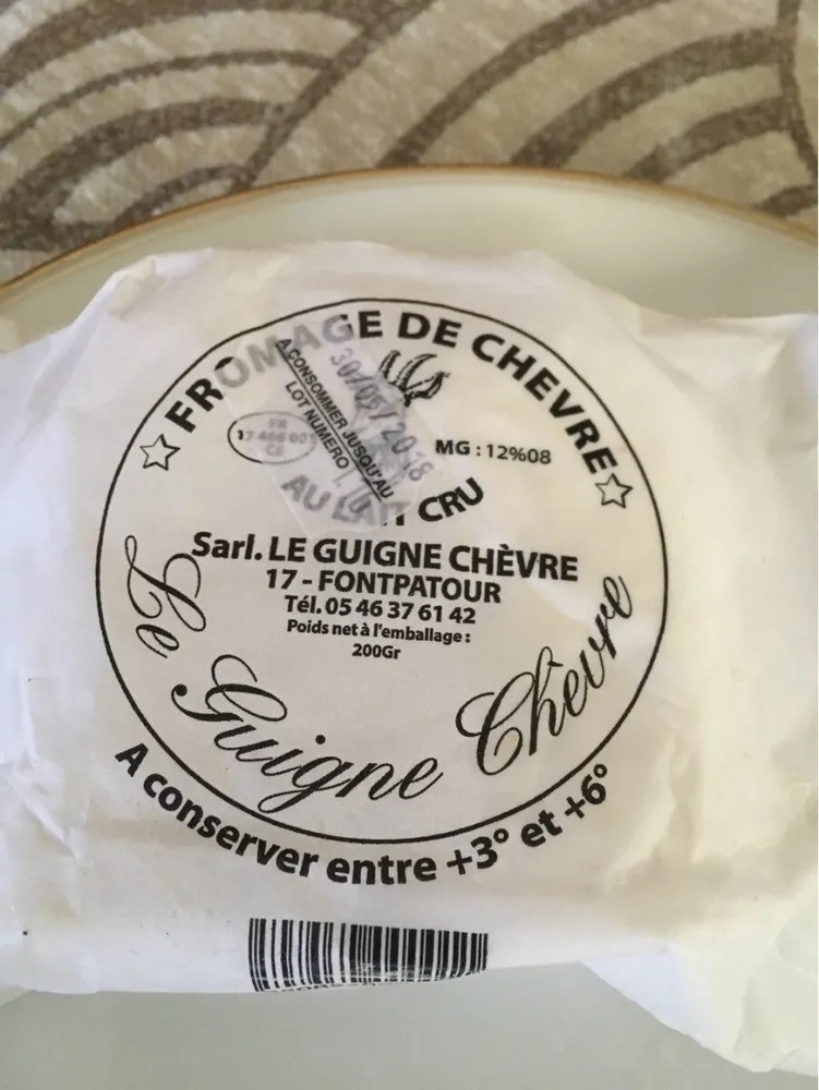 Guigne de chevre frais au lait cru, 12%MG