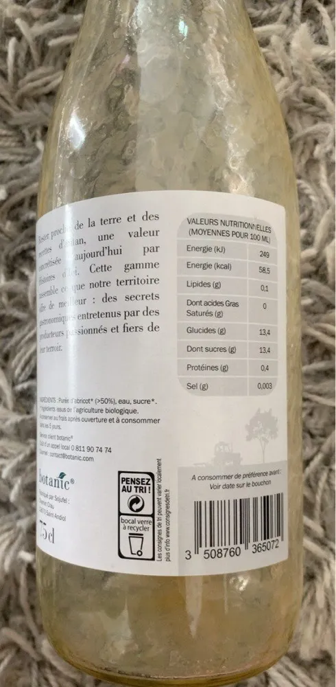 Nectar d'abricots