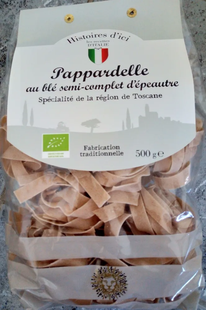 Pappardelle au blé semi-complet d'épeautre