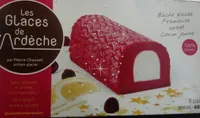 Bûche glacée framboise sorbet citron