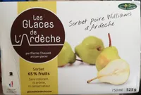 Sorbet poire Williams d'Ardèche