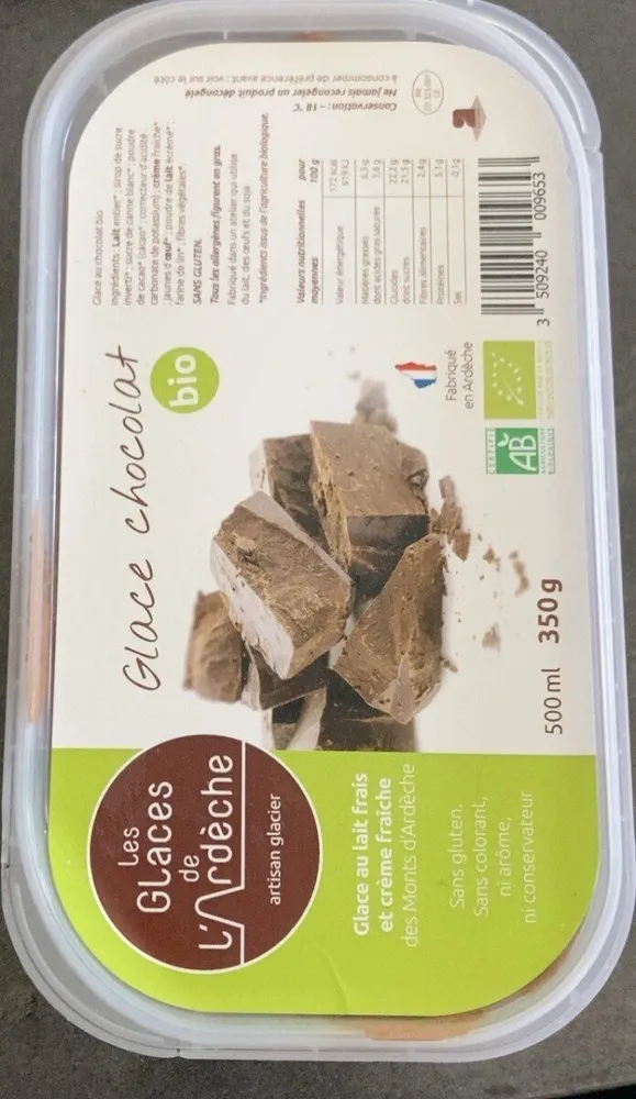 Glace chocolat bio