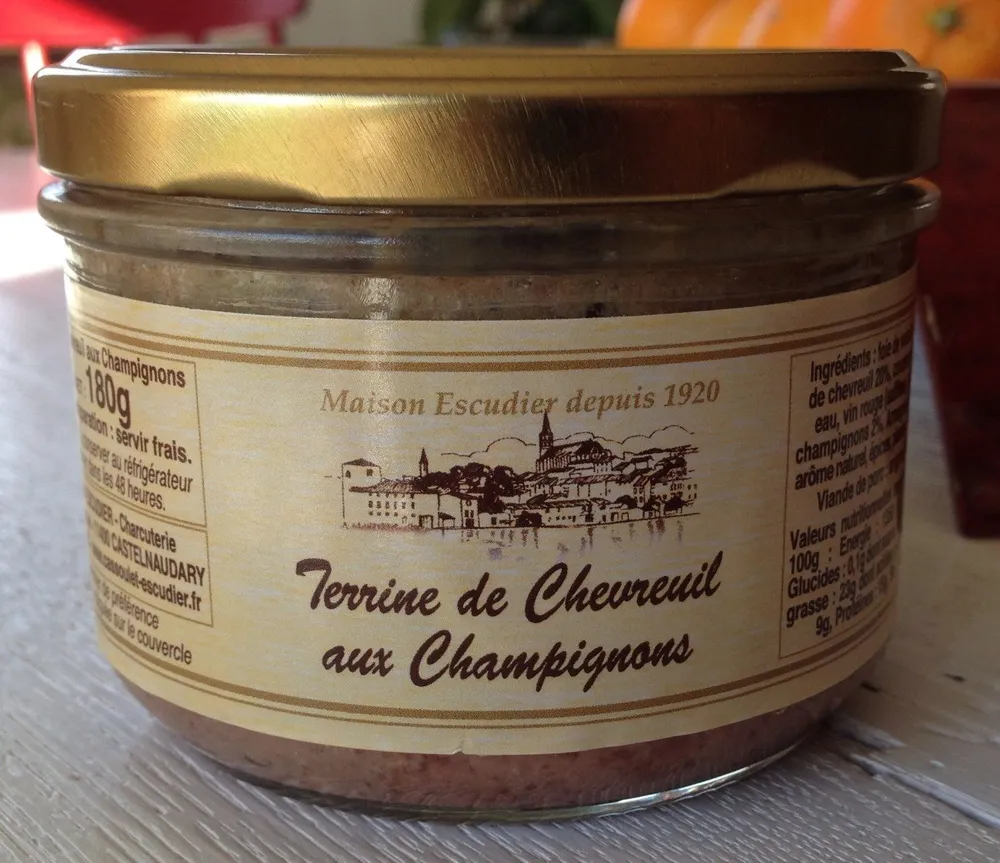 Terrine de chevreuil aux champignons
