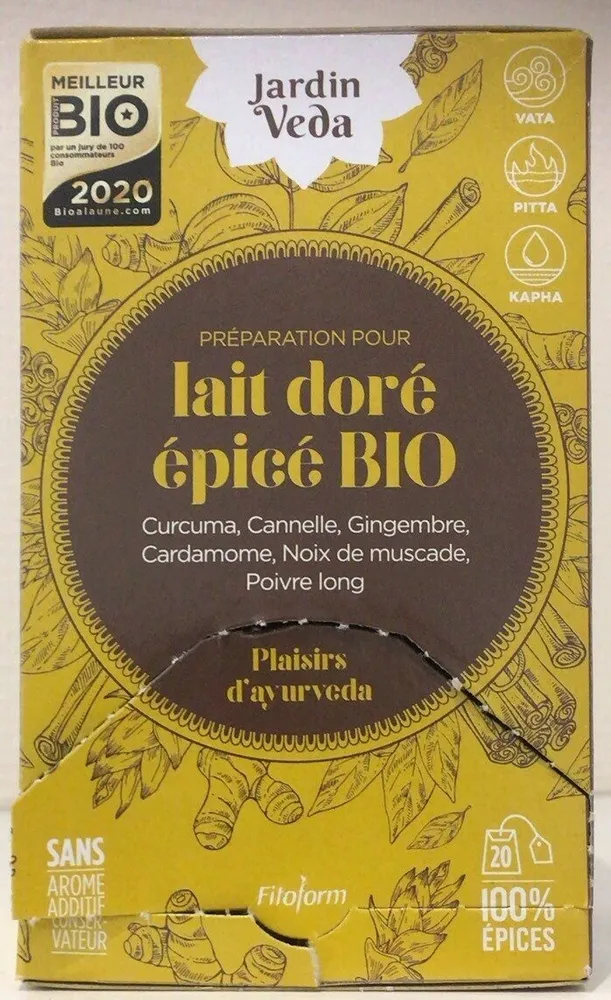 Lait doré épicé bio