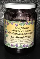 Confiture allégée en sucre de Myrtilles Sauvages