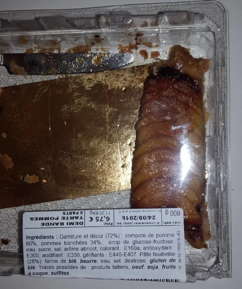 Demi bande tarte pommes