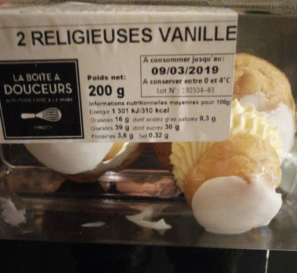Religieuses vanille