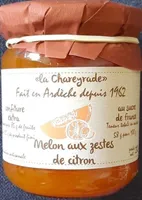 Confiture extra melon aux zestes de citron