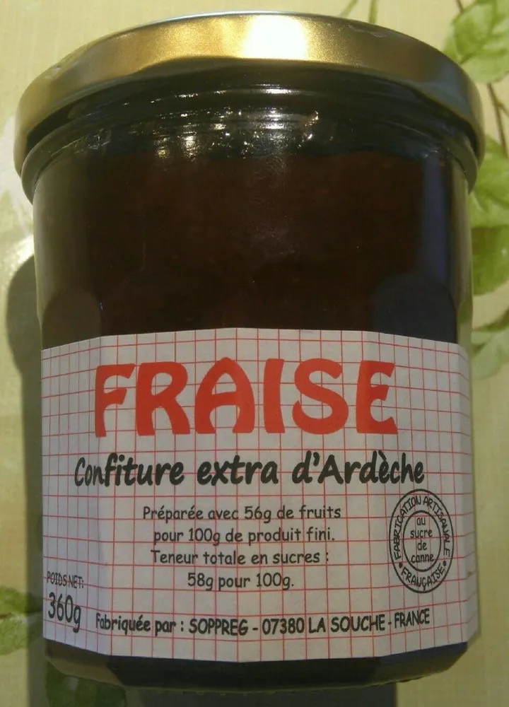 Fraise Confiture extra d'Ardèche