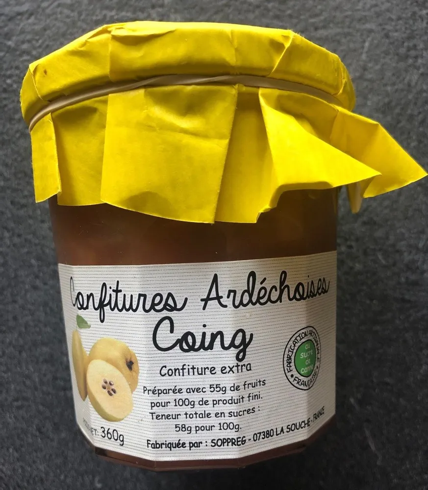 Confitures Ardéchoises coing