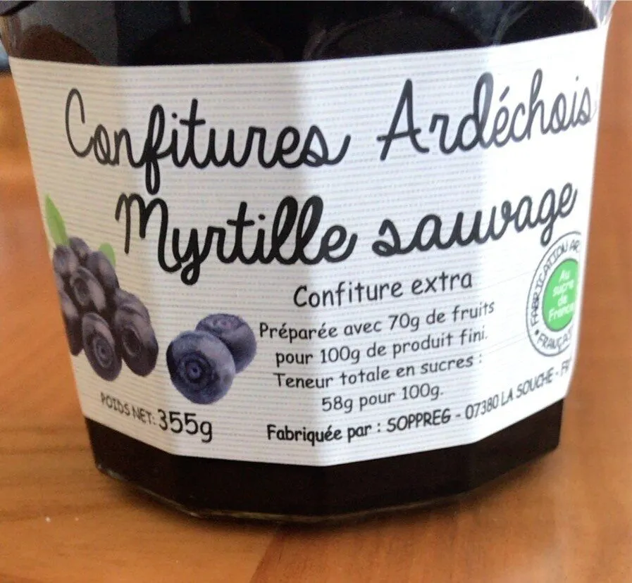 Confiture myrtille sauvage