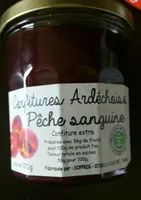 Confitures ardechoises pêche sanguine