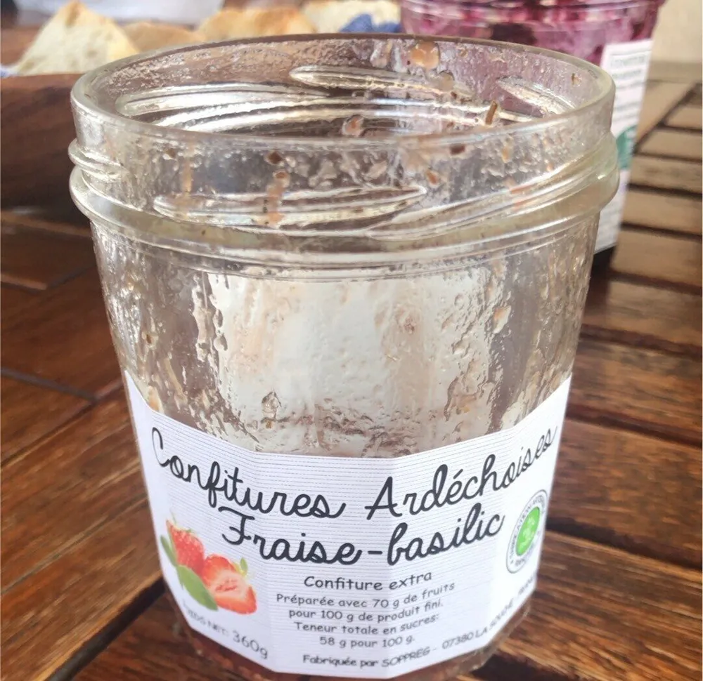 Confiture fraise basalic