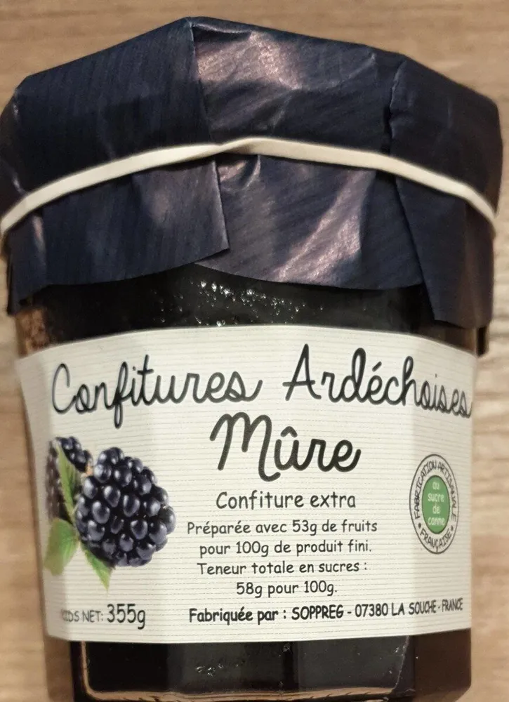Confitures ardéchoises mûre